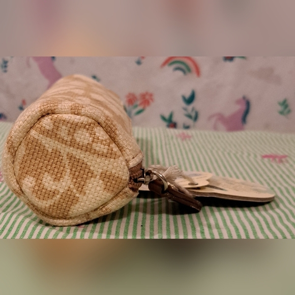 Spartina 449 Beige Jute Canvas Jewelry Makeup Cosmetic Beauty Travel Pouch Bag - Picture 4 of 7